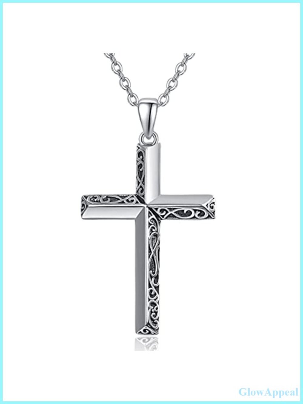 925 Sterling Silver Cross Necklace Dainty Christian Pendant Necklace